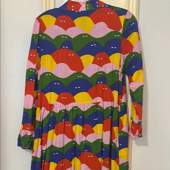 Nooworks Rainbow Lumps Ruffled Maxidress Medium - Picture 5 of 6